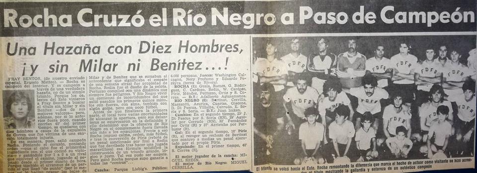 Enorme victoria de Rocha en tierras fraybentinas que desató un gran festeja en el Este. (Foto: Colección Pública).