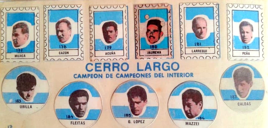 Figuritas de los campeones arachanes del interior en la edición 1962/1963.