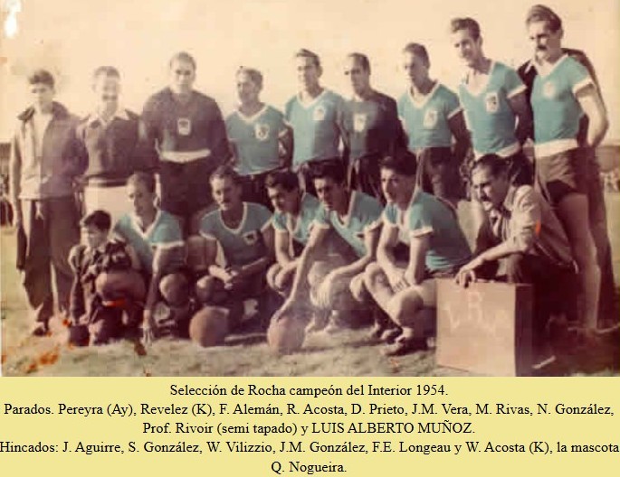 Gran equipo de Rocha, con una figura extraordinaria como Luis Alberto Muñoz, campeón de todo (Foto: Revista Rochense).